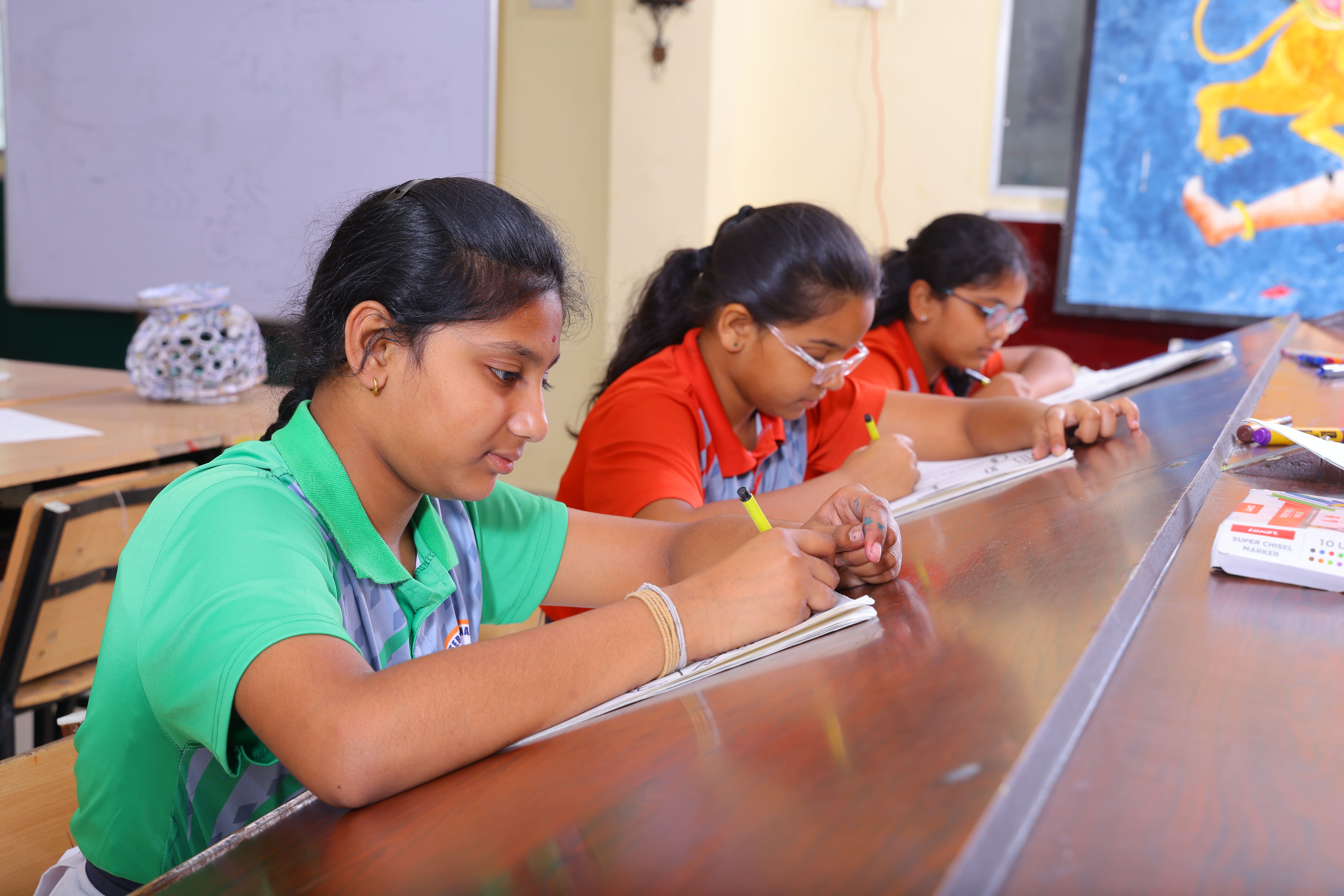 Students engaged in activities