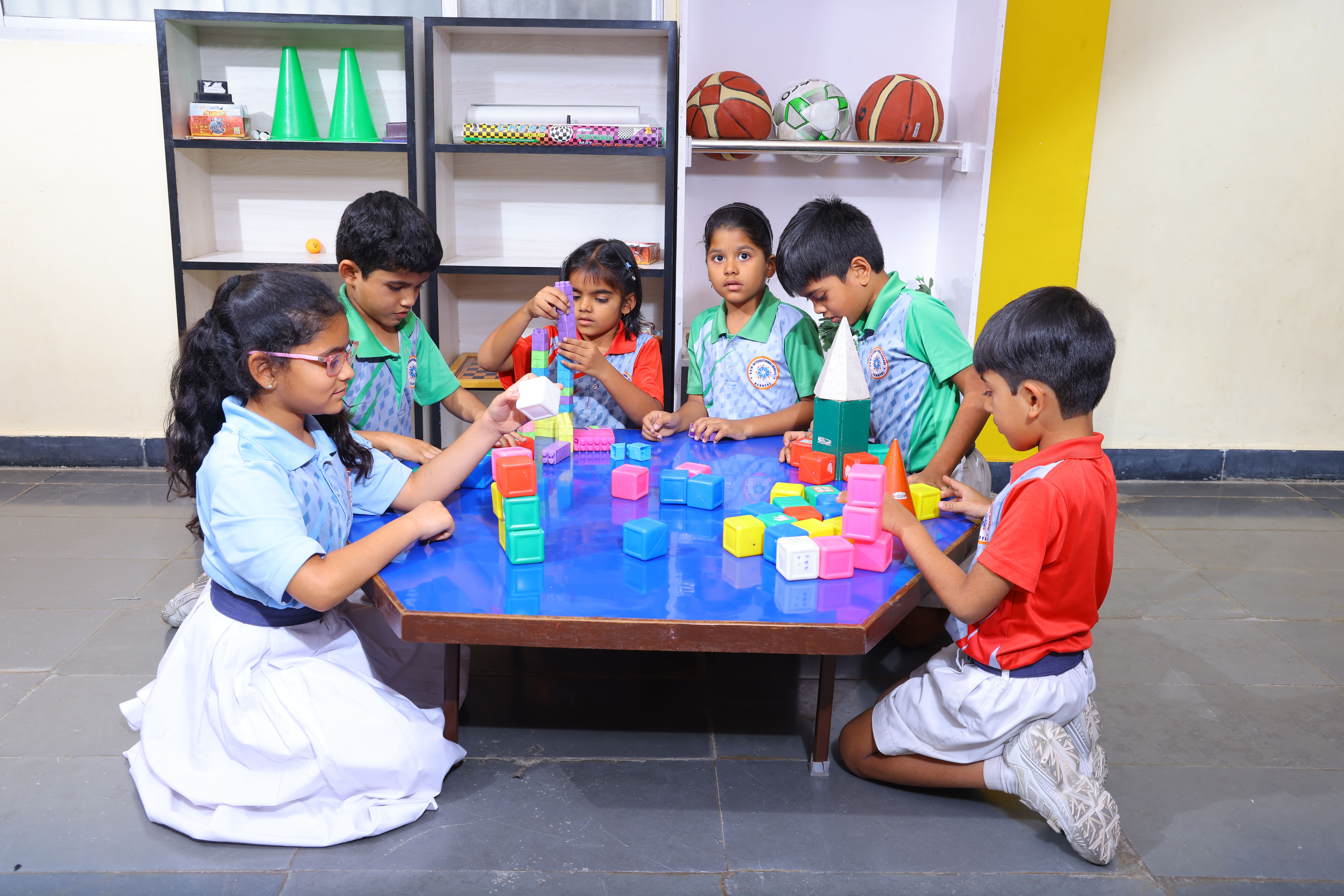 Students performing a science experiment