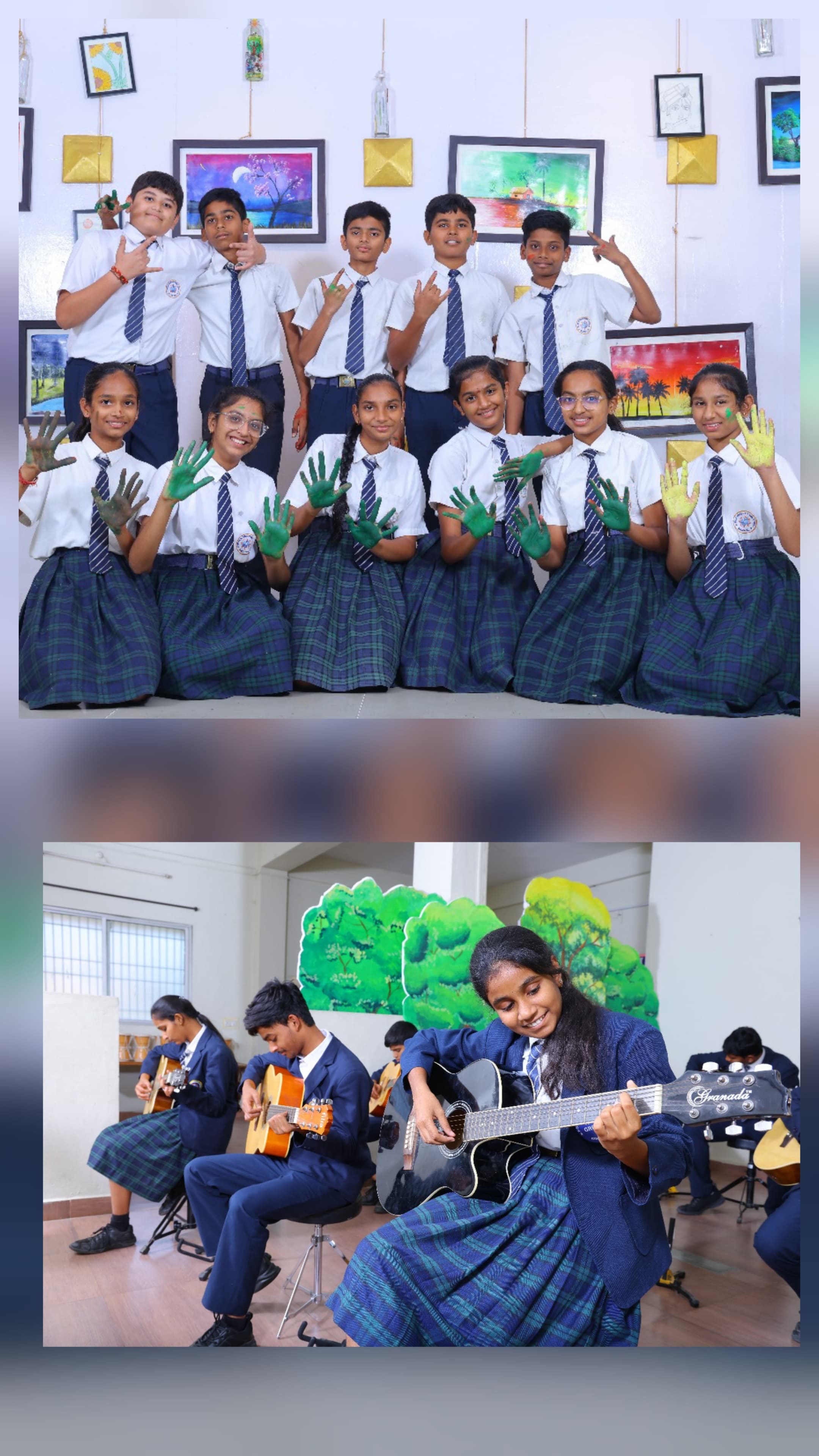 Students participating in extracurricular activities