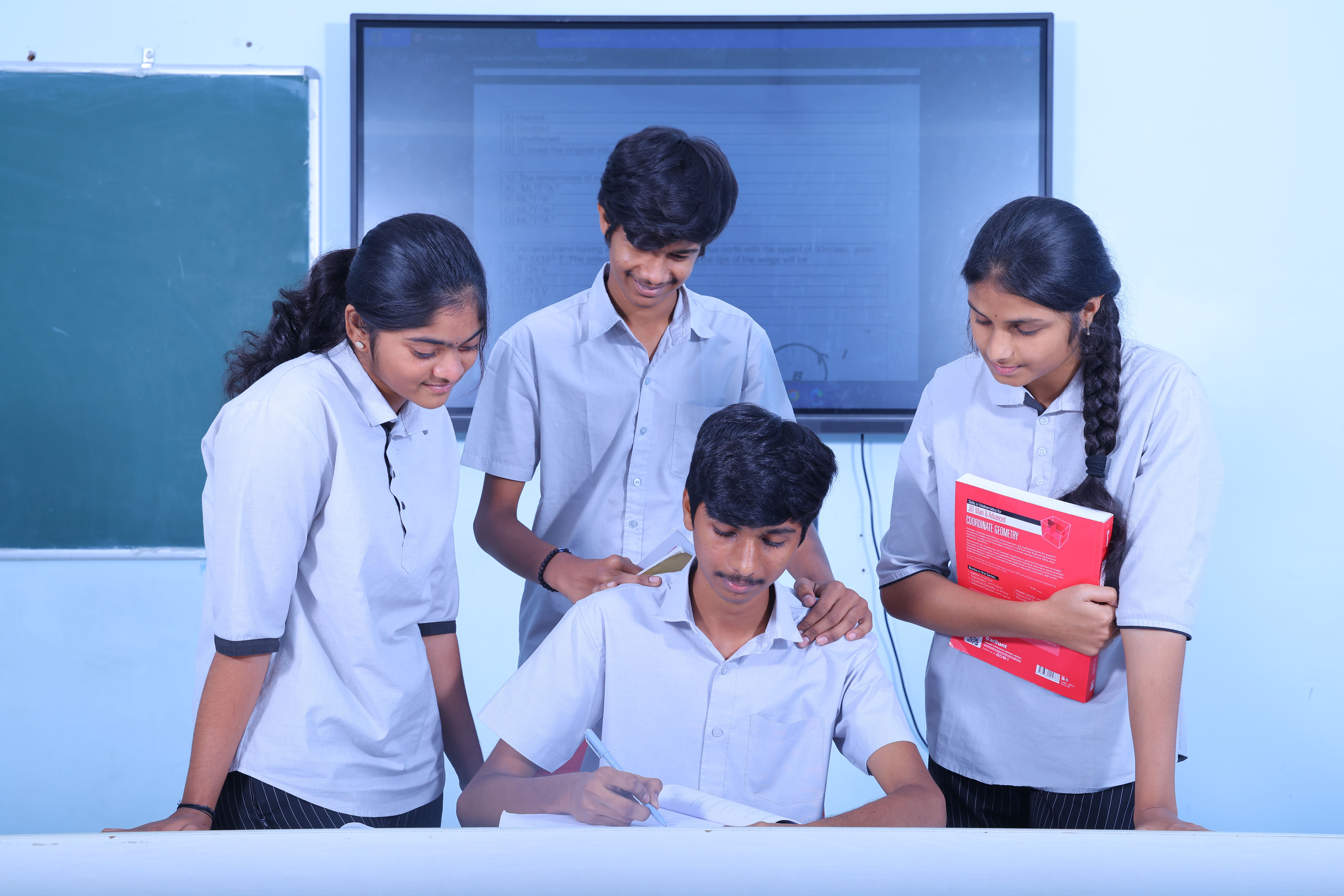 Students in a science lab